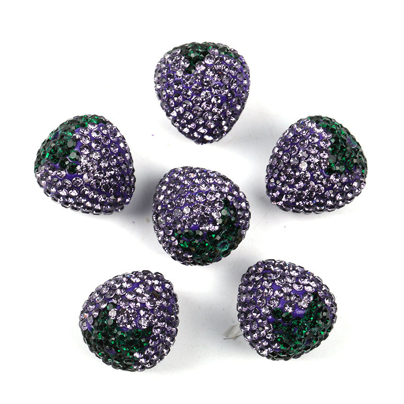Wholesale 20pcs/pack  Heavy Industry Strawberry Clay Diamond Ball DIY Beads